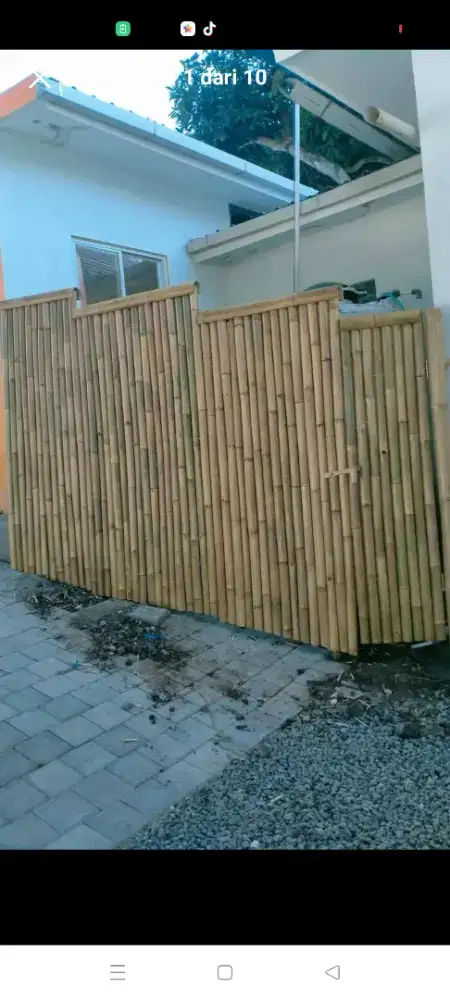 Pagar bambu anti rayap