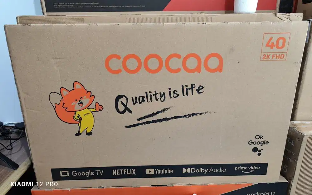 Coocaa 40 Google TV Android 11 Frameles FUllHD Dolby Digital TV Resm