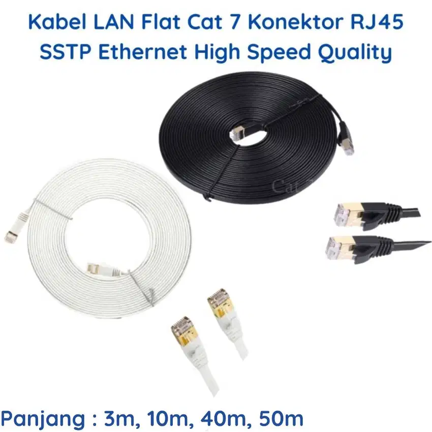 Kabel LAN Cat 7 RJ45 Flat UTP Gigabit Ethernet Cat7 Wifi Internet SSTP