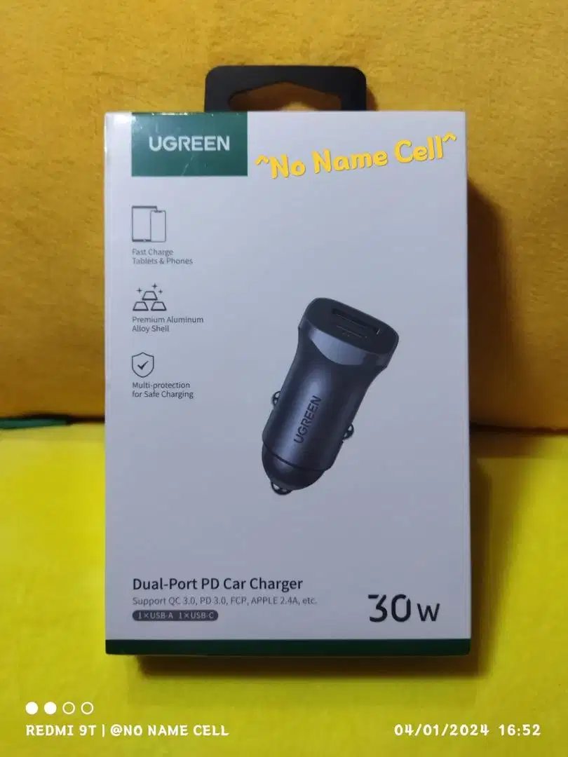 UGREEN Dual Port PD 30W Charger Mobil