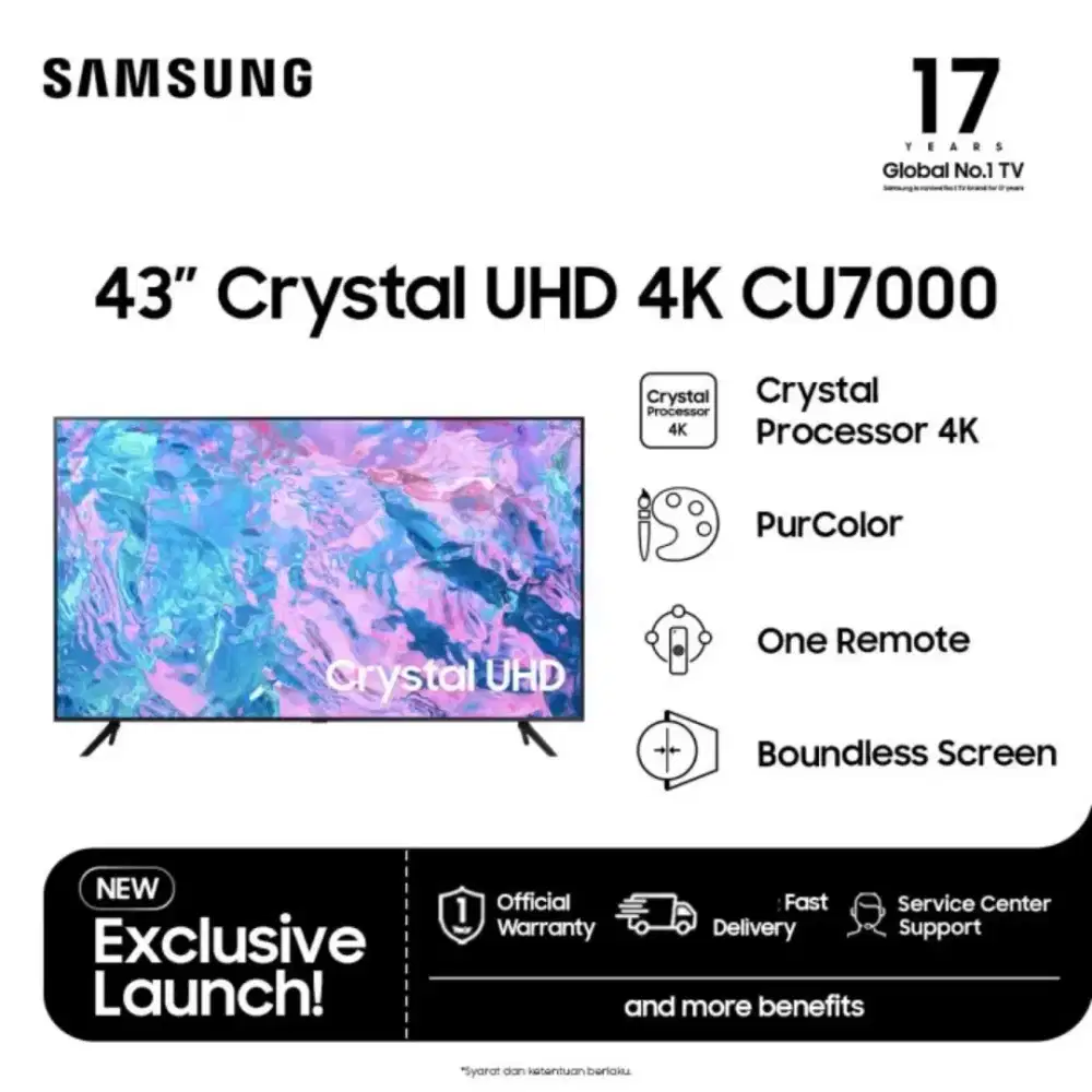 Samsung 43Du7000 43in UHD smart