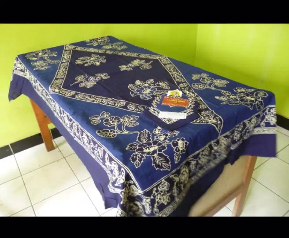 Taplak meja makan batik 4 & 6 kursi, kode N