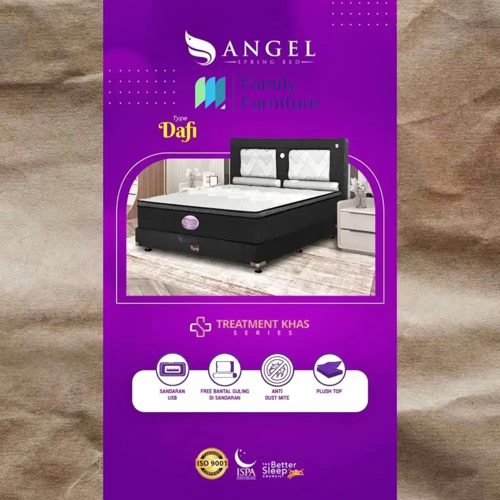Springbed Kasur Type Dafi Angel - Matras Only - 180x200