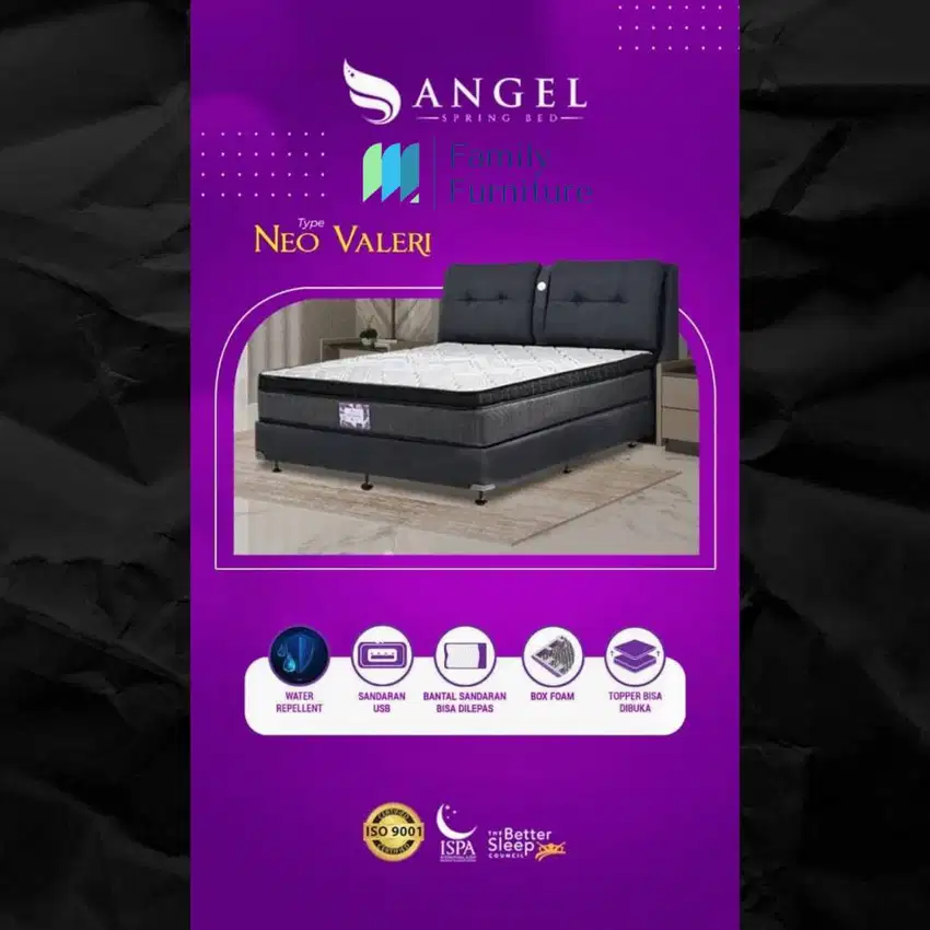Springbed Kasur Type Neo Valery by Angel - Matras Only - 180x200