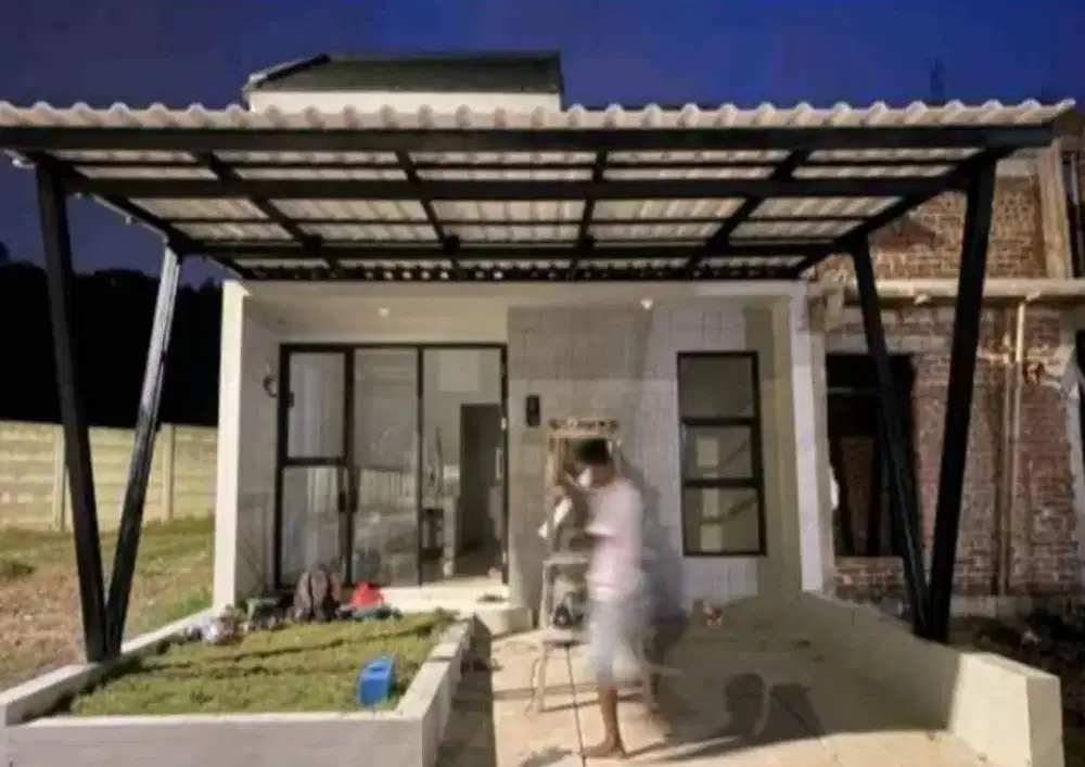 Pemasangan kanopi baja ringan sni mewah 1