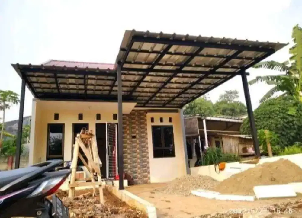 Pemasangan kanopi baja ringan sni mewah 4