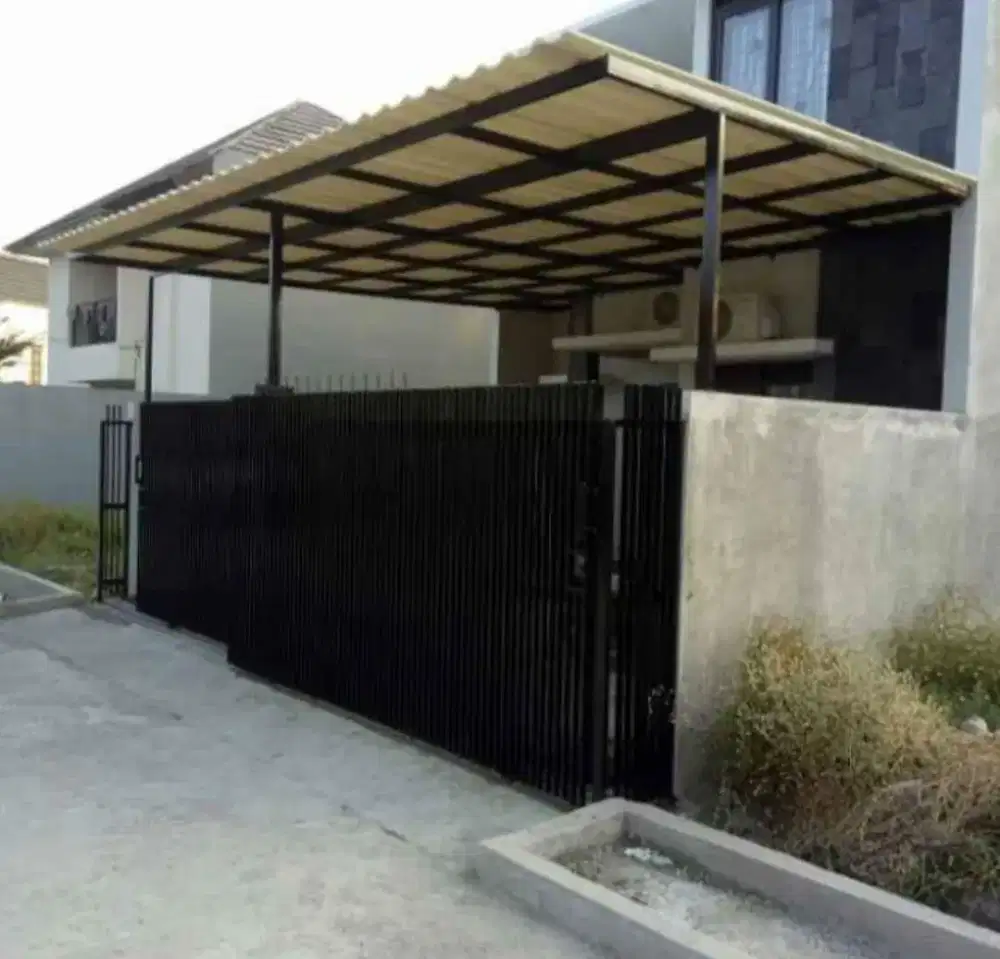 Pemasangan kanopi baja ringan sni mewah 6