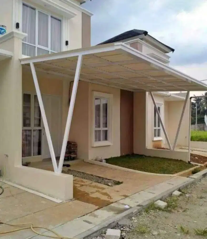 Pemasangan kanopi baja ringan sni mewah 7