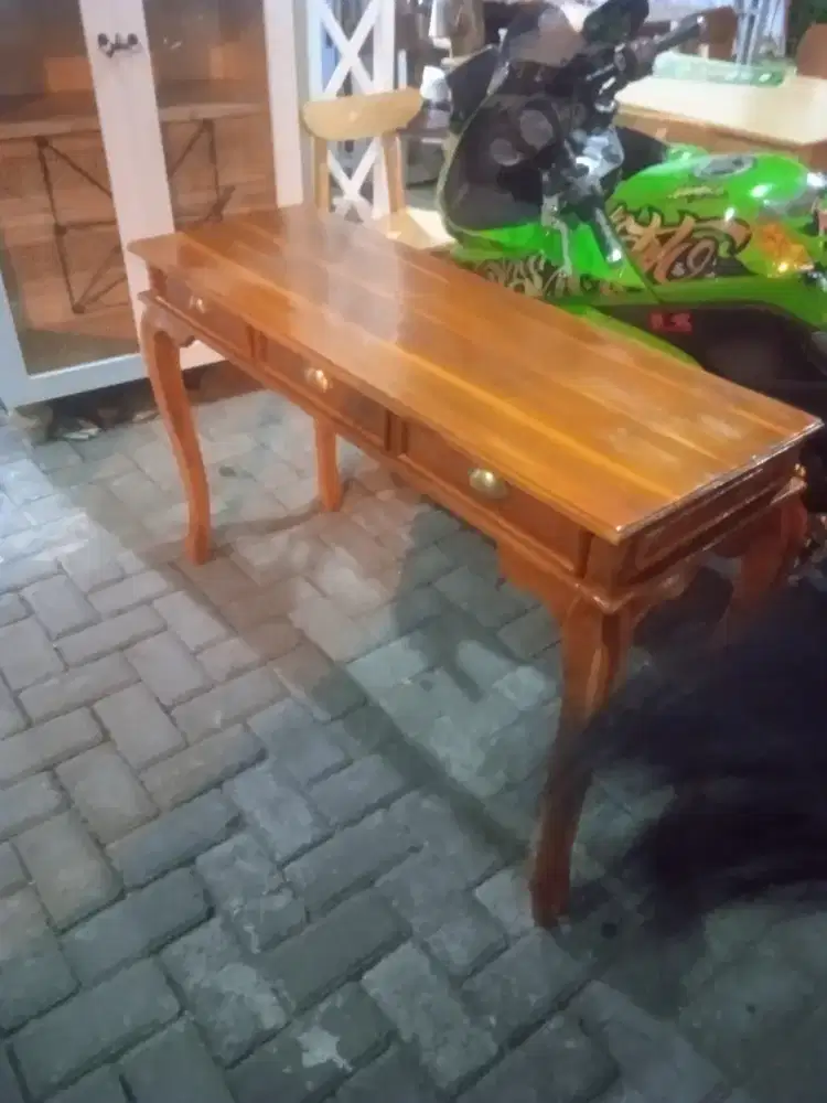 Meja minimalis kayu jati