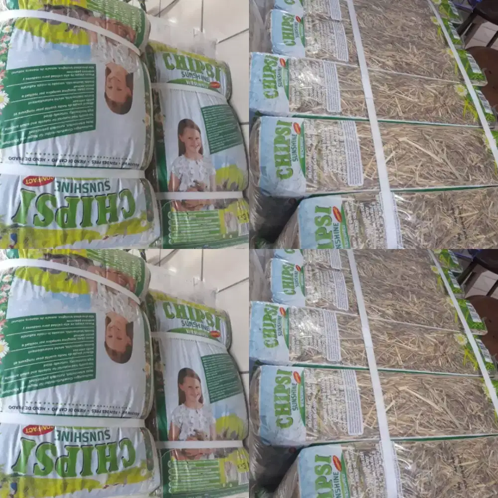 rumput hay . makanan kelinci