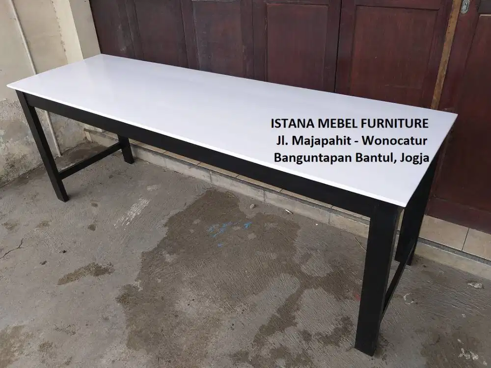 Meja Kerja Meeting Rapat Kantor Tulis Komputer Panjang 2 Meter Kayu #3