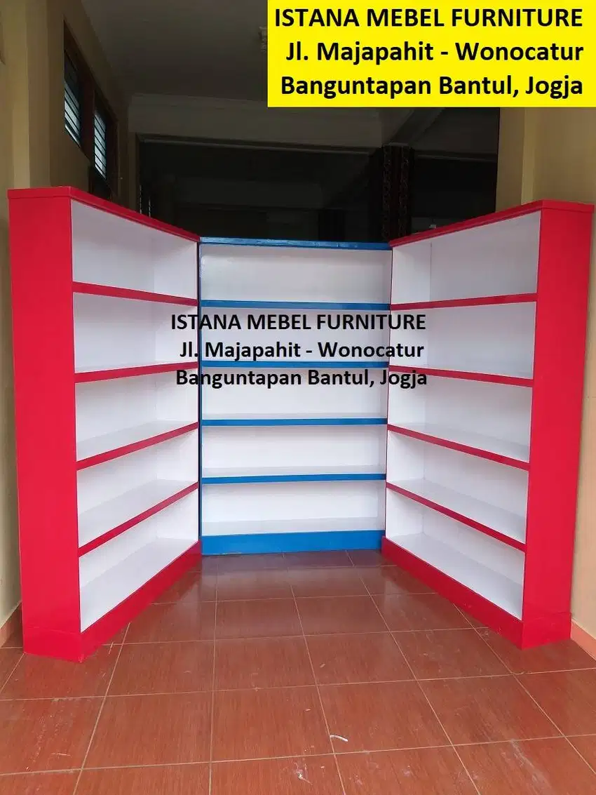 Almari Lemari Rak Etalase Display Toko Loundry Laundry Londry Kayu #KS