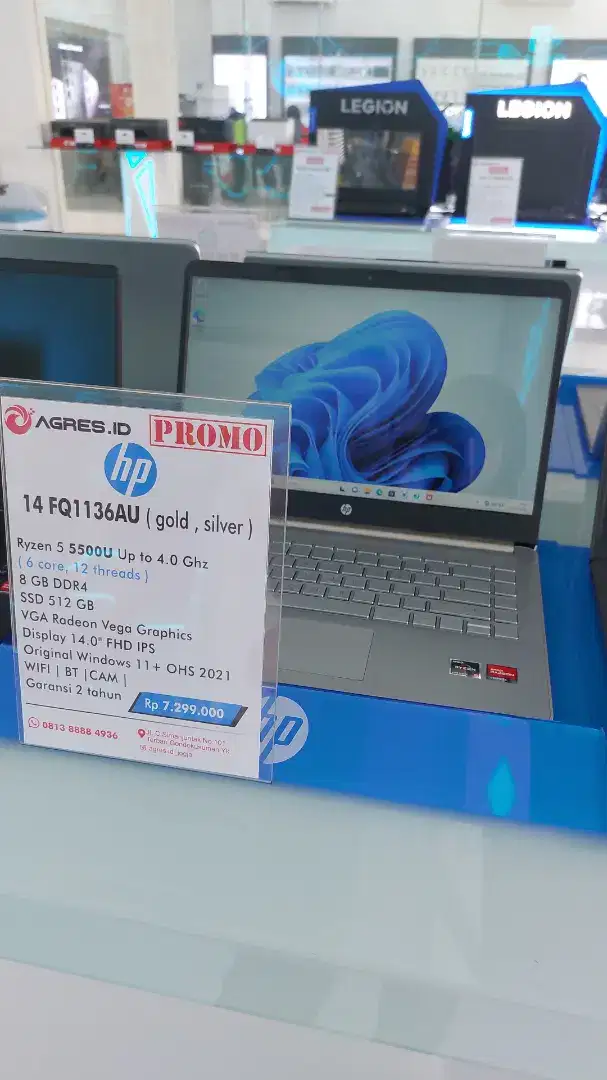 Laptop HP 14 FQ1136AU|| Kredit DP 0% tanpa jaminan 3 Menit cair