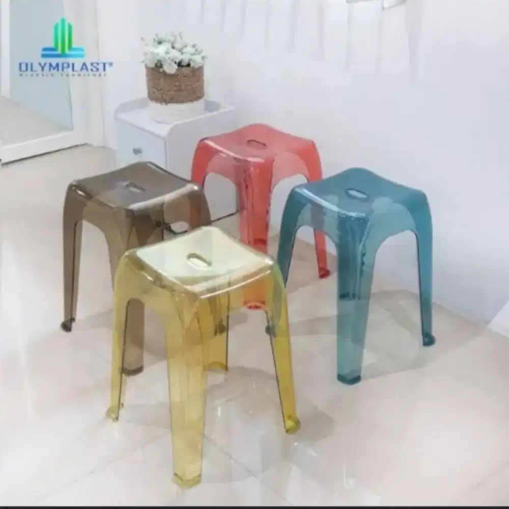 BANGKU Crystal Stool Olymplast / Kursi Baso / Kursi Transparan