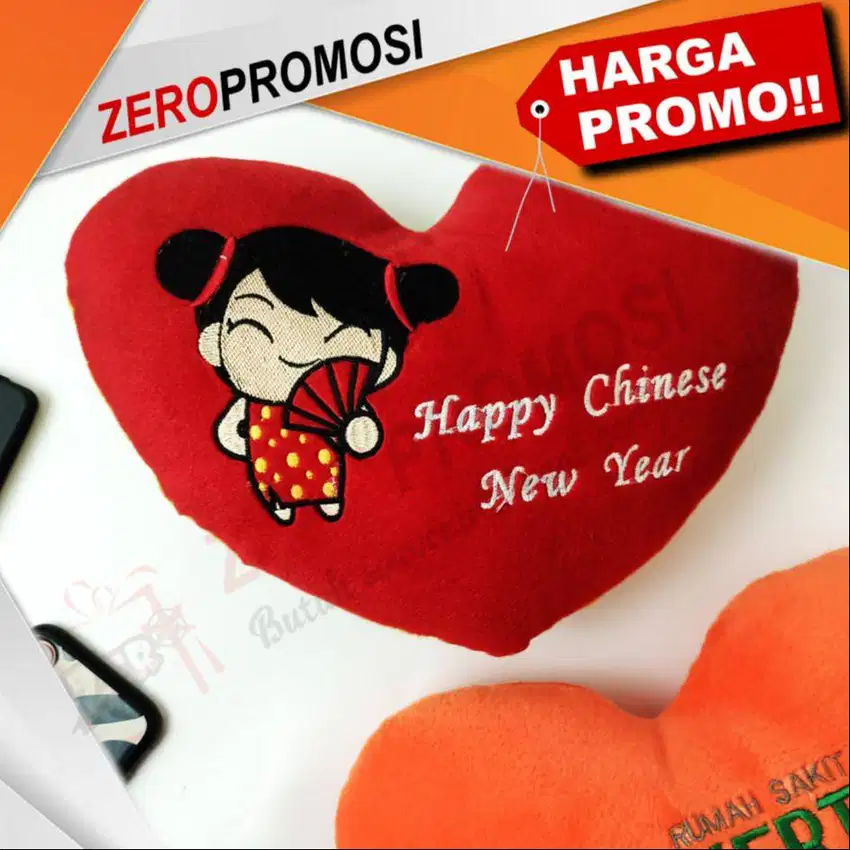Bantal Love Bordir Custom Untuk Souvenir Gift