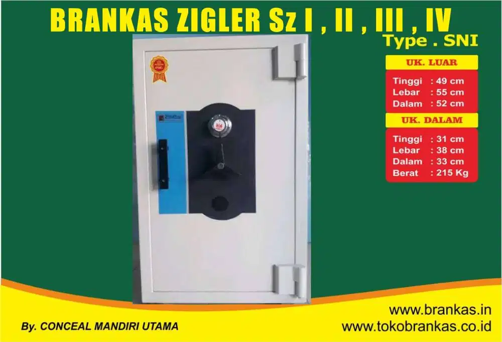 Lemari Besi Brankas XCELL Z3 Tahan Api tinggi mulai 70 cm, 1 & 2 meter