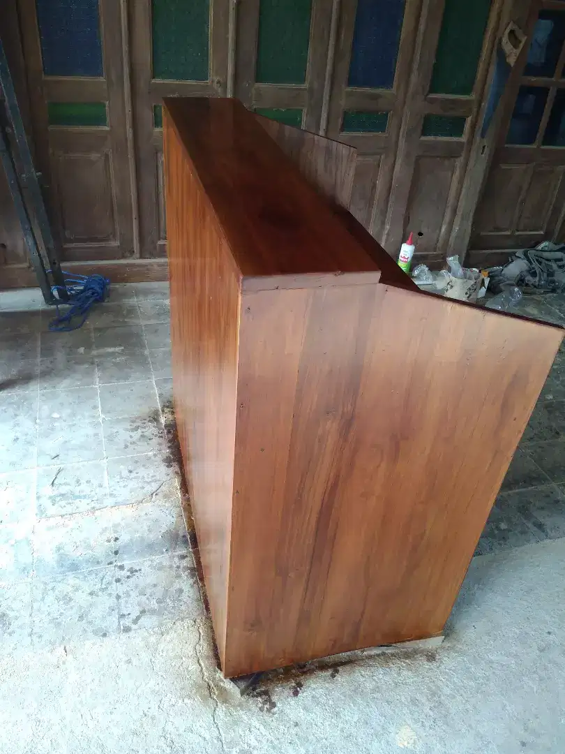 Meja kasir meja kerja kayu jati