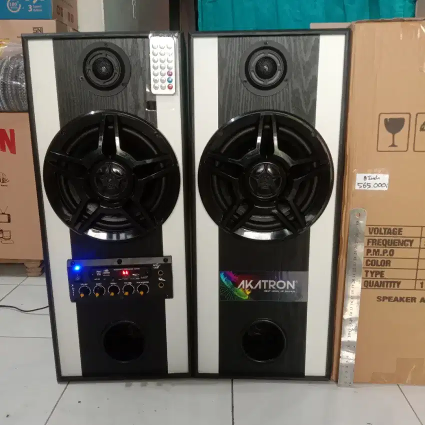 Speaker 8 inch 2 box bluetooth dan radio fm