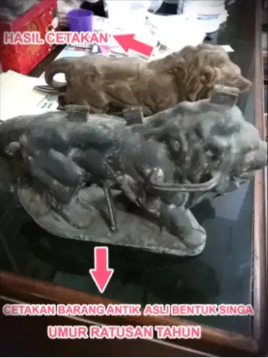 DiJual Cetakan Koleksi Barang Antik Bentuk Singa Umur Ratusan Tahun