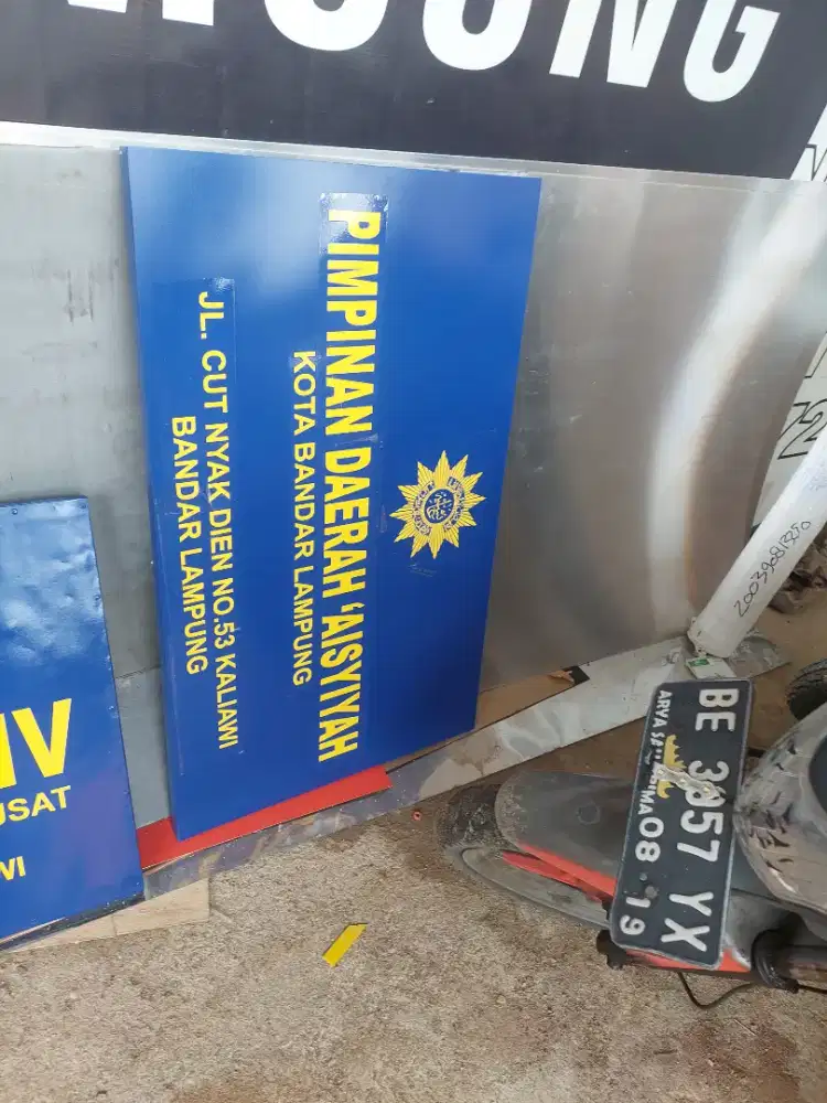 Papan merk Almunium semprot