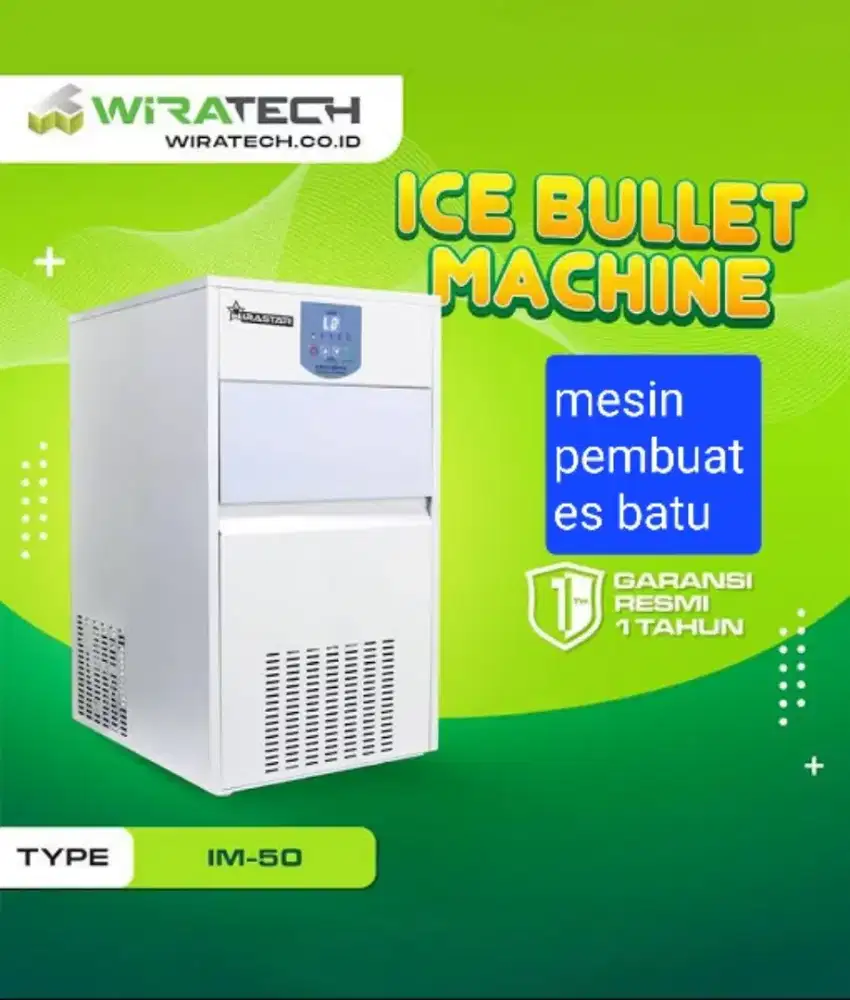 Mesin Pembuat Es Batu kristal Ice Bullet Maker Wirastar IM 50