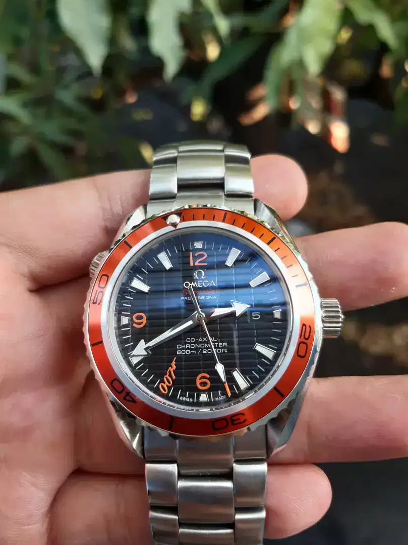 JAM TANGAN OMEGA ORANGE OTOMATIS