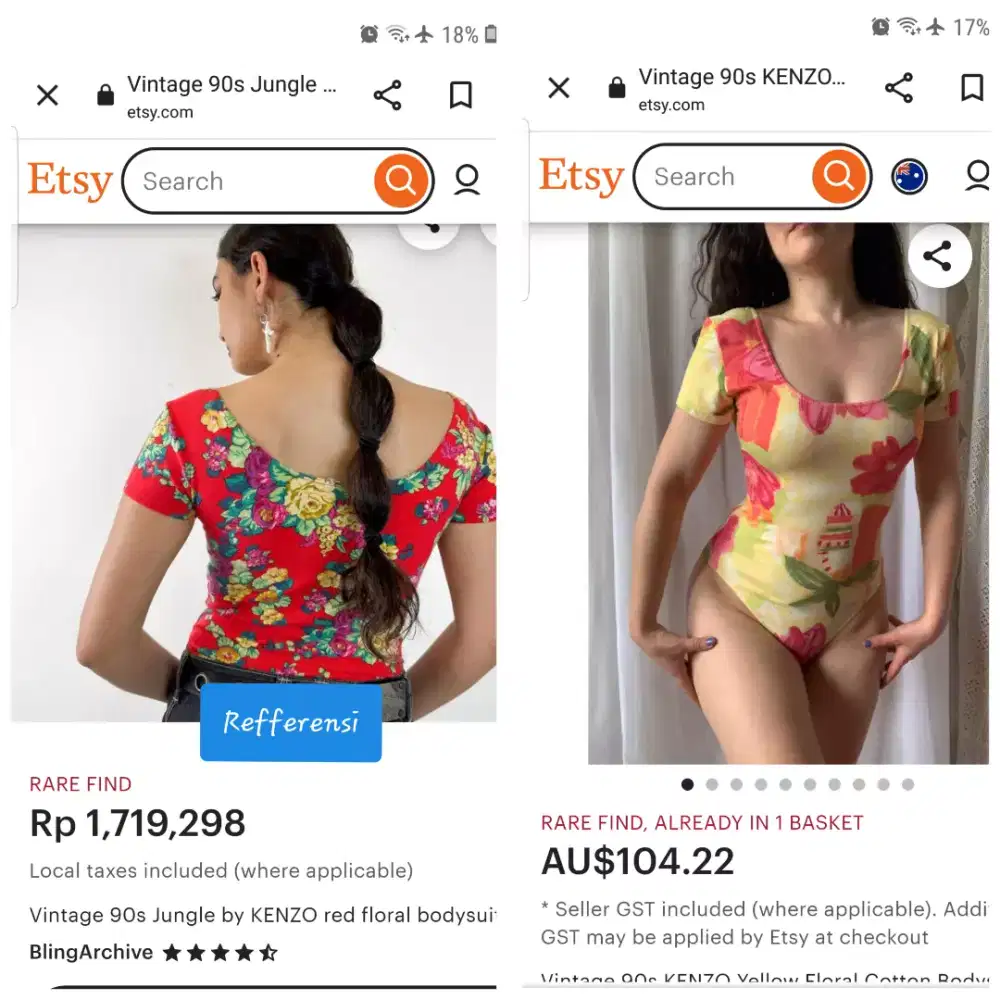 Auth kenzo body suit floral