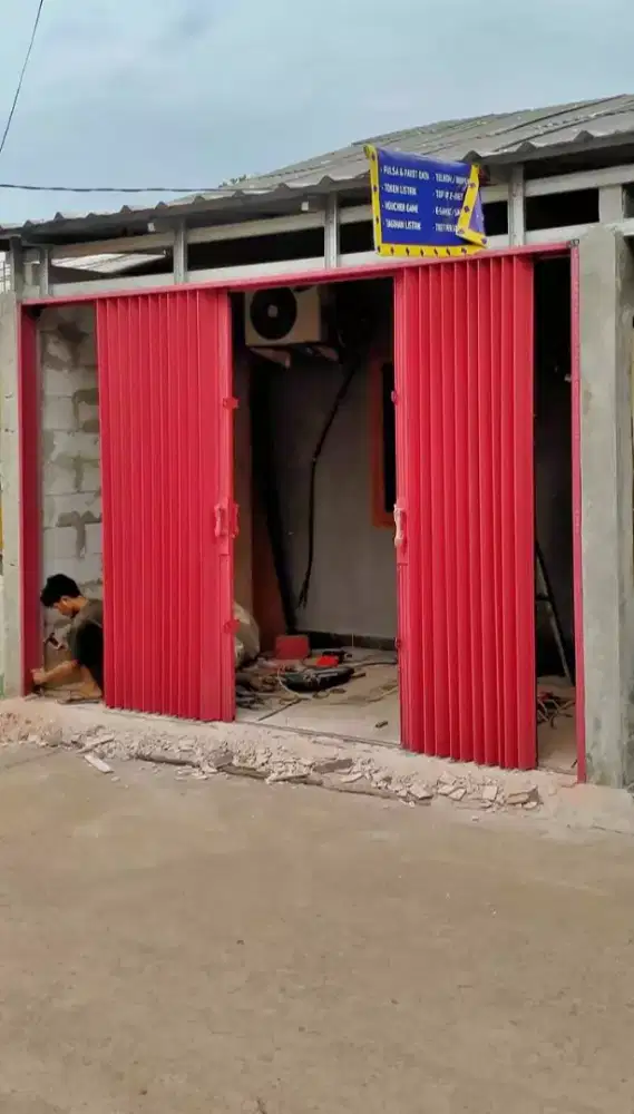 Rolling door folding gate murah