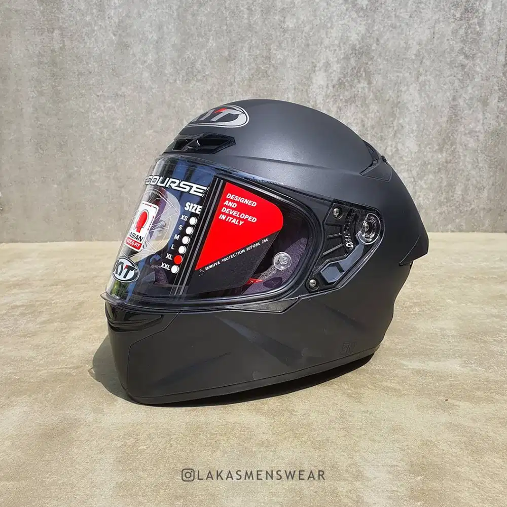 KYT TTCourse Black Doff Size L (baru)