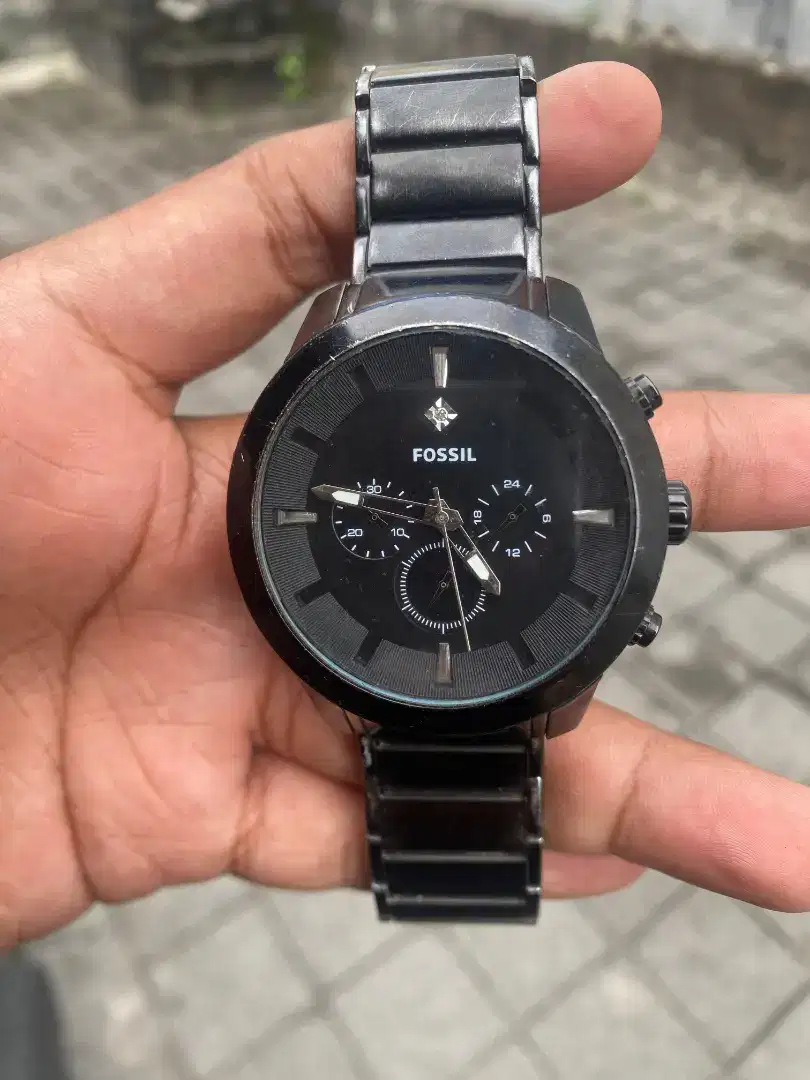 Jam tangan fossil pria hitam