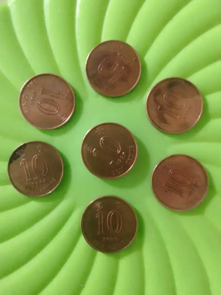 Uang Koin 10 Cents Hongkong