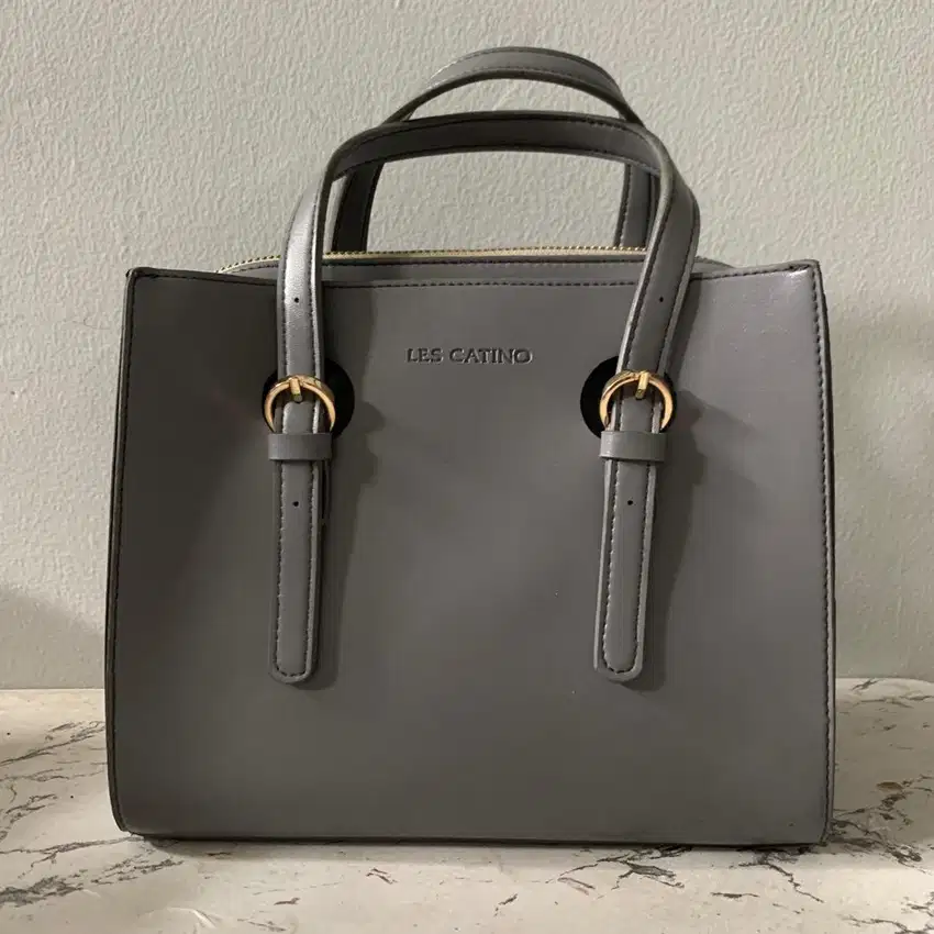 Preloved Tas Travel Les Catino Kanna Satchel Grey
