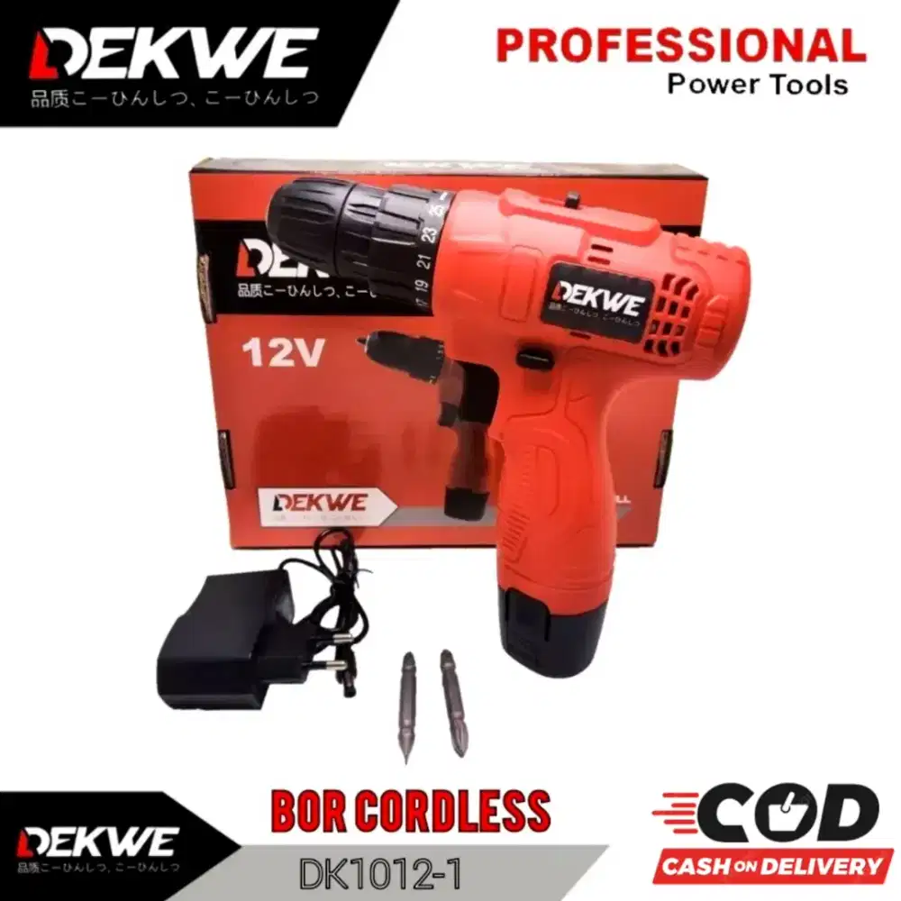 Bor Baterai 12V DEKWE (Gojek)