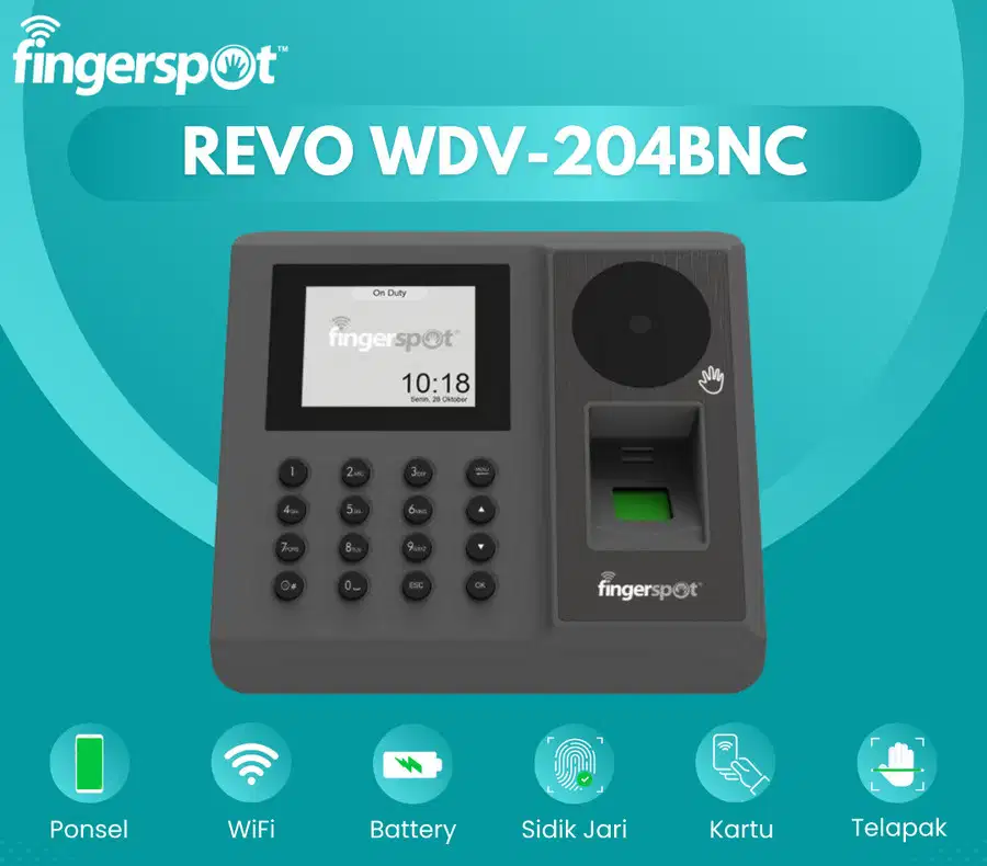 MESIN ABSENSI FINGERSPOT REVO WDV-204BNC