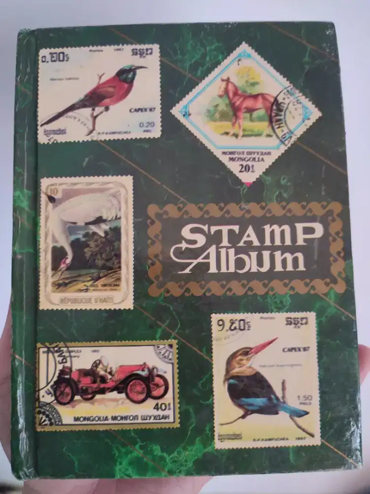 Stamp album, perangko dalam dan luar negeri.