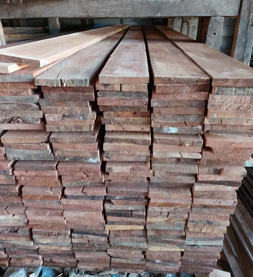 Papan Kayu Ukuran 3 x 20 x 4 Meranti Super Bagus Murah