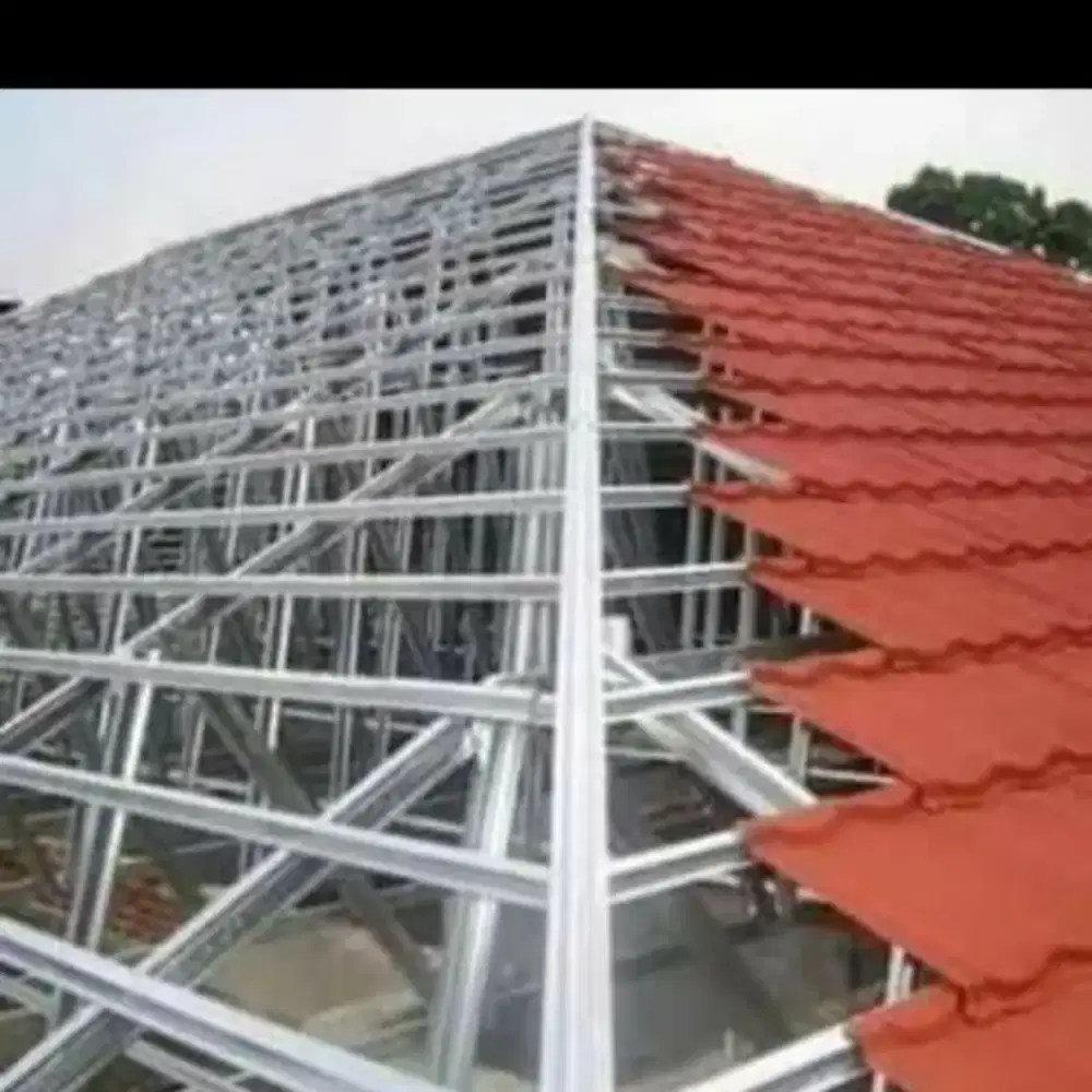 Bongkar pasang rangka atap baja ringan Genteng metal pasir/Spandek