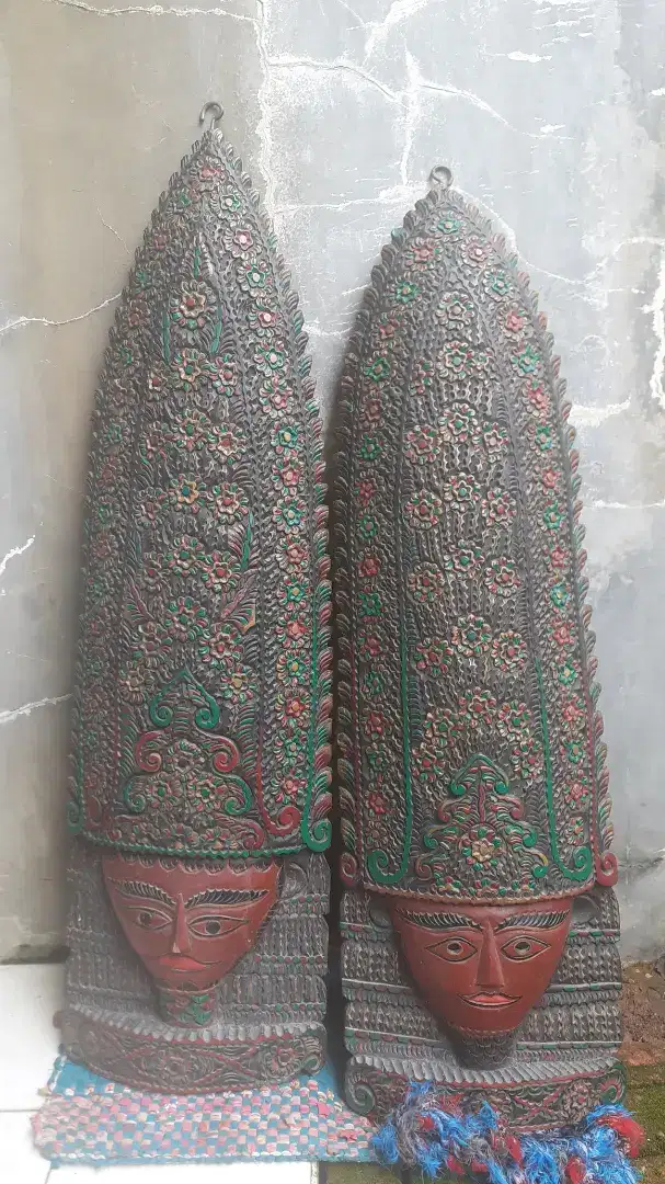 patung kayu asli motif madura