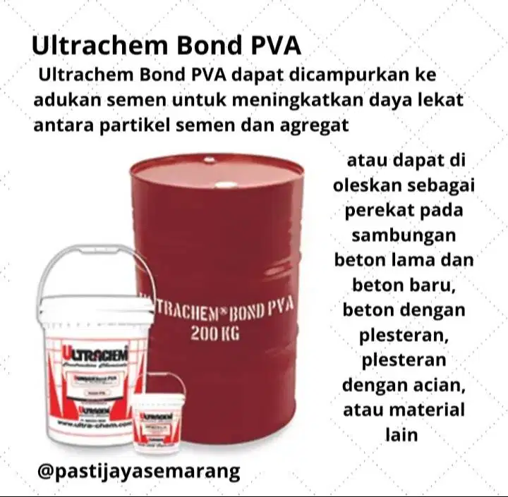 lem bonding sambungan beton lama dan baru bond pva ultrachem