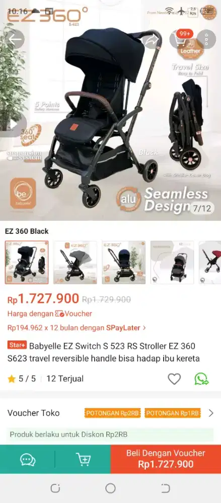 Harga stroller baby hot sale elle ez switch