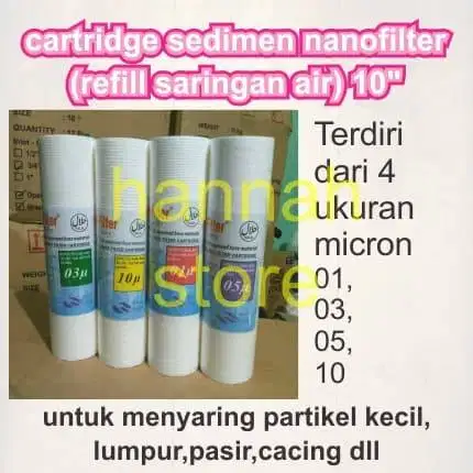 cartridge sedimen nanofilter (refill saringan air) 10