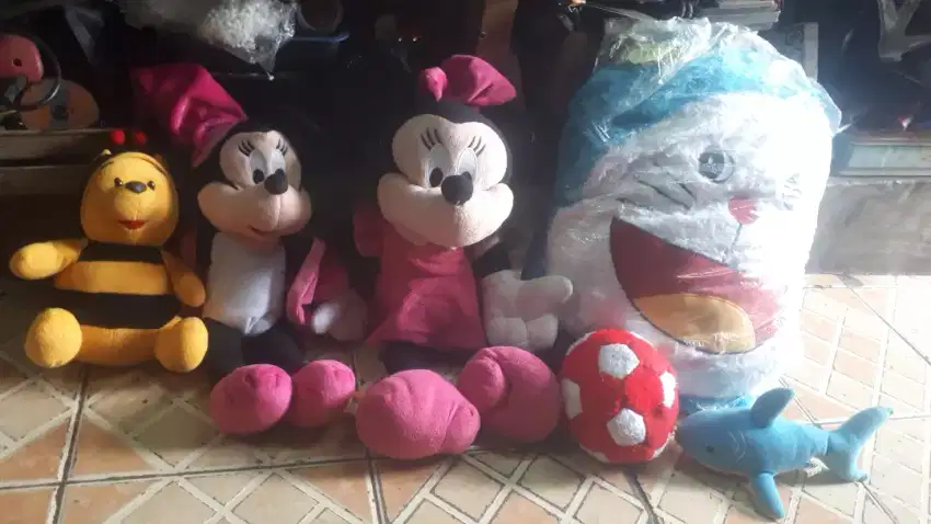 Se paket boneka lucu utk ank bermain kond spt baru bersih wangi murah