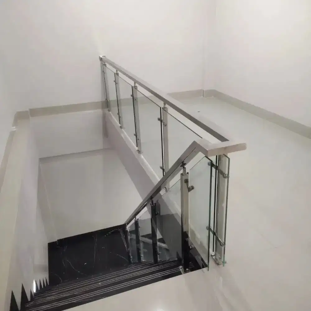 Railing kaca reling balkon stenlis & kanopi alderon solarflat spandek