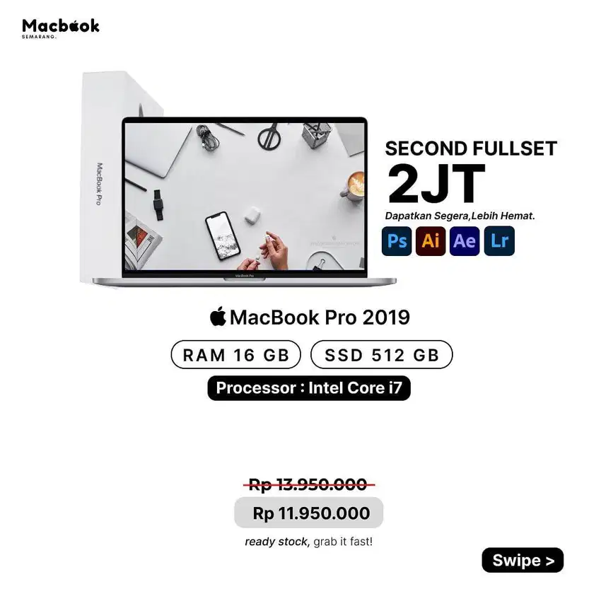 MACBOOK PRO 2019 16/256GB INTEL CORE i7 FULLSET!