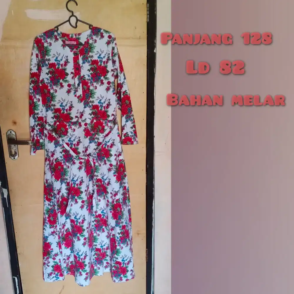 Gamis wanita cantik bunga