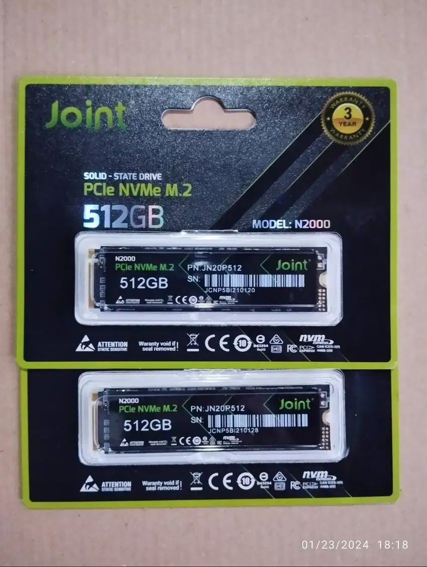 m2 nvme 512GB branded 256GB ada brand new BNB ada ex notebook luar