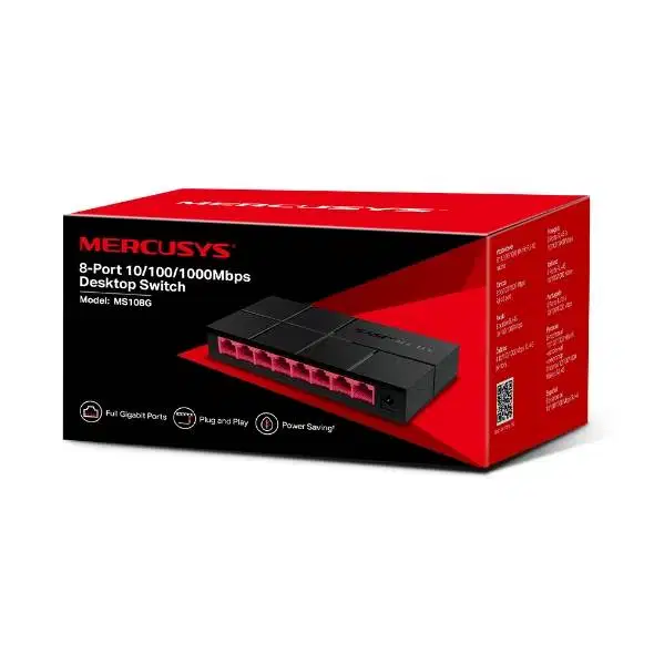 Mercusys MS108G Gigabit Desktop 8 Port Switch 10/100/1000Mbps