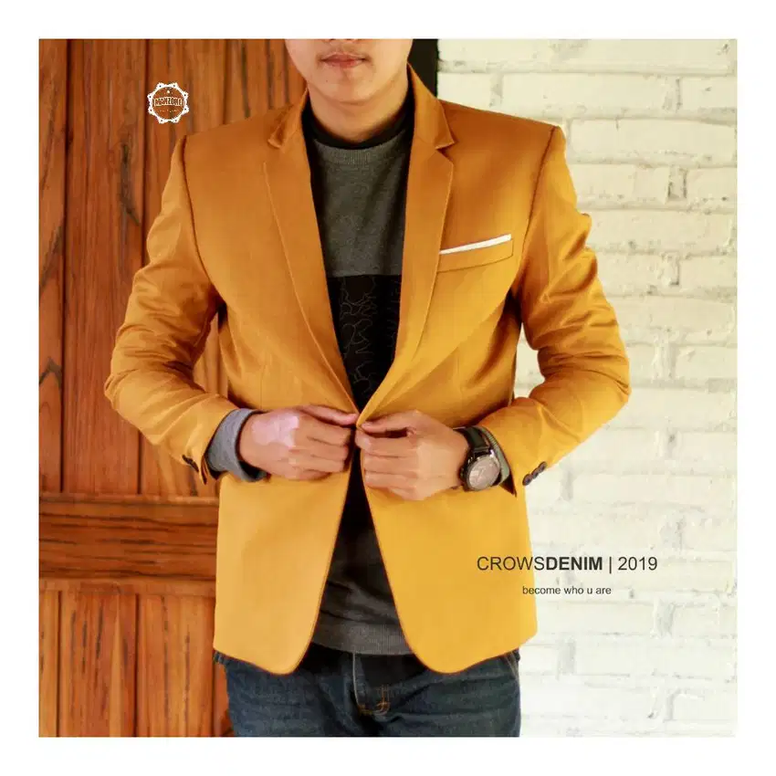 Jas Blazer Single Button Mustard