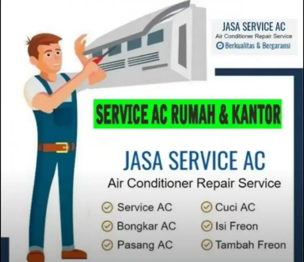 Service AC, pasang AC, bongkar AC, instalasi AC