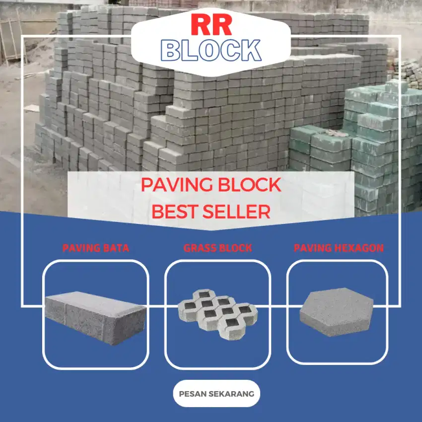 paving block, paving blok, conblock, konblok, grass block, dll